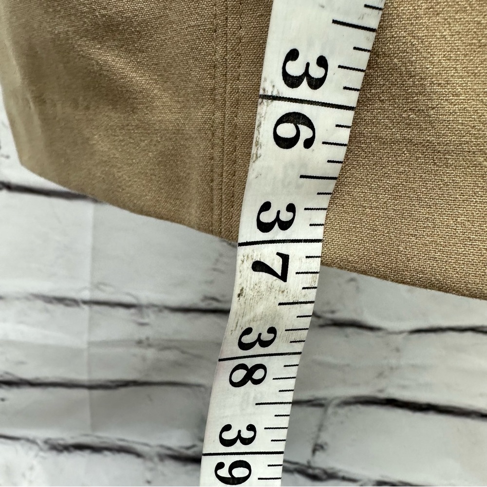 CALVIN KLEIN Dress Color Block Tan Black Lined Sheath Career Sz 10 sleev… - Picture 9 of 12